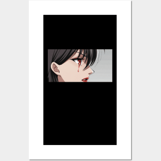 Anime Eyes - Red Tearfull Eyes Posters and Art